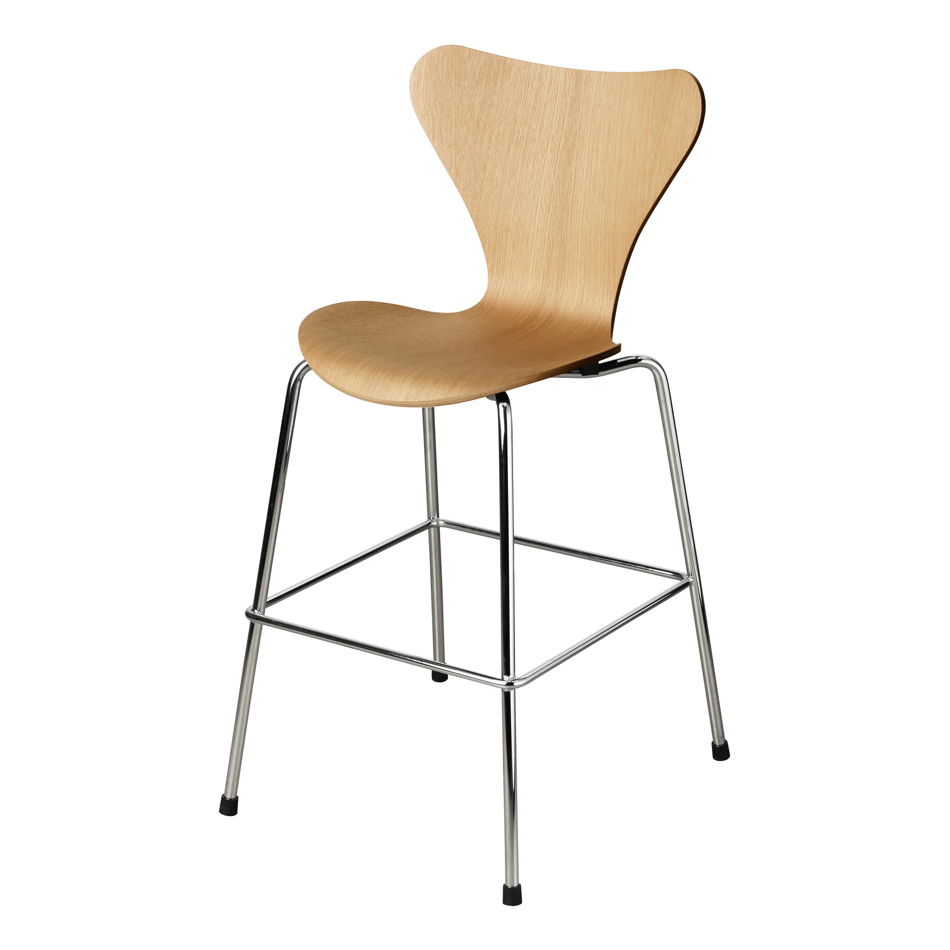 Chaise 3177 Series 7 Junior chrome, Lacquered oak veneer Fritz Hansen