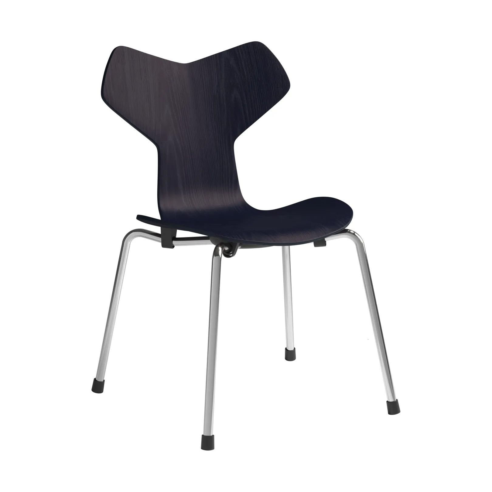 Chaise d'enfant Grand Prix, Midnight blue frêne peint-chrome Fritz Hansen