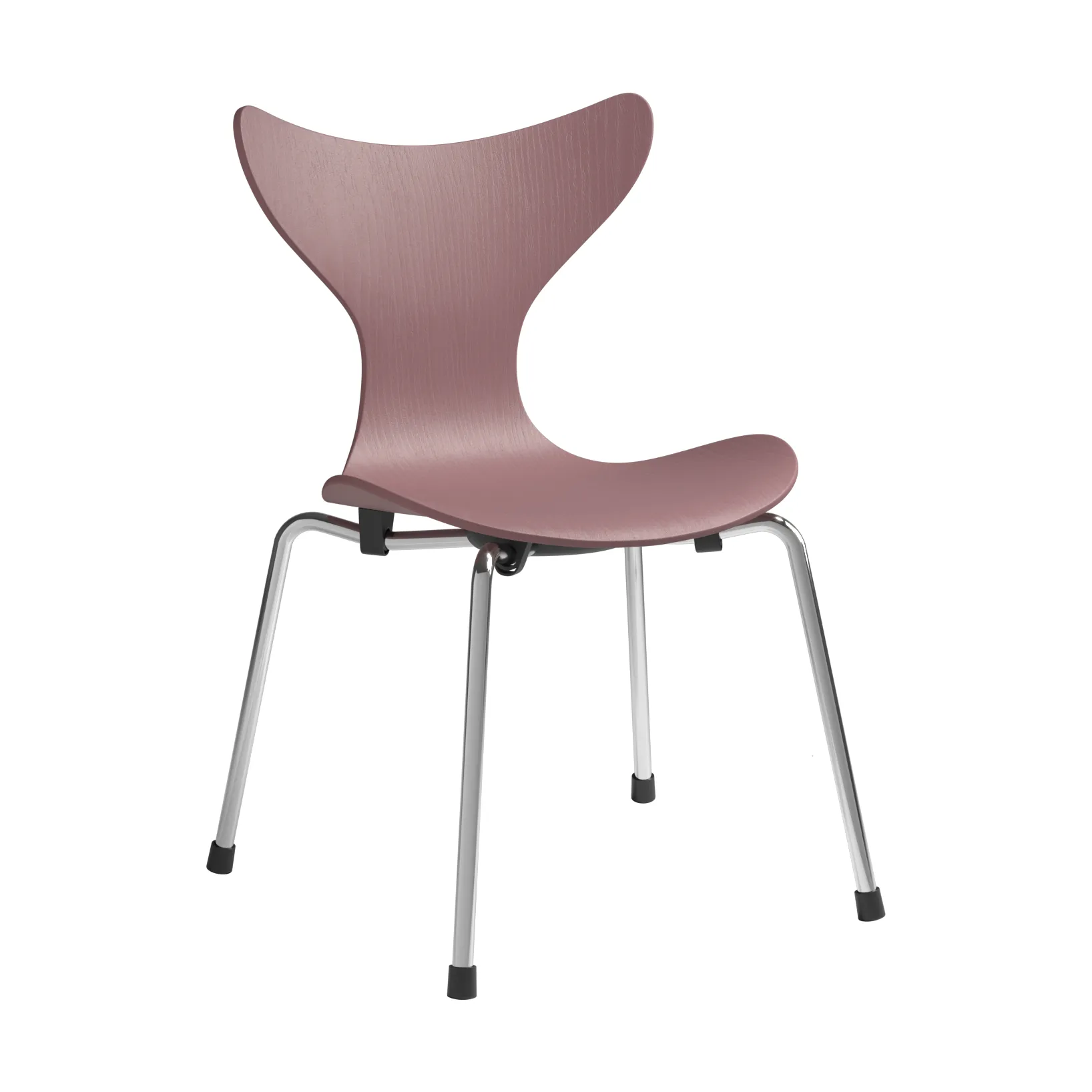 Chaise d'enfant Liljan, Wild rose frêne peint-chrome Fritz Hansen