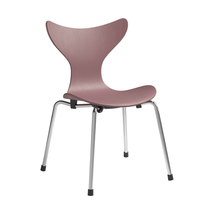 Chaise d'enfant Liljan - Wild rose frêne peint-chrome - Fritz Hansen