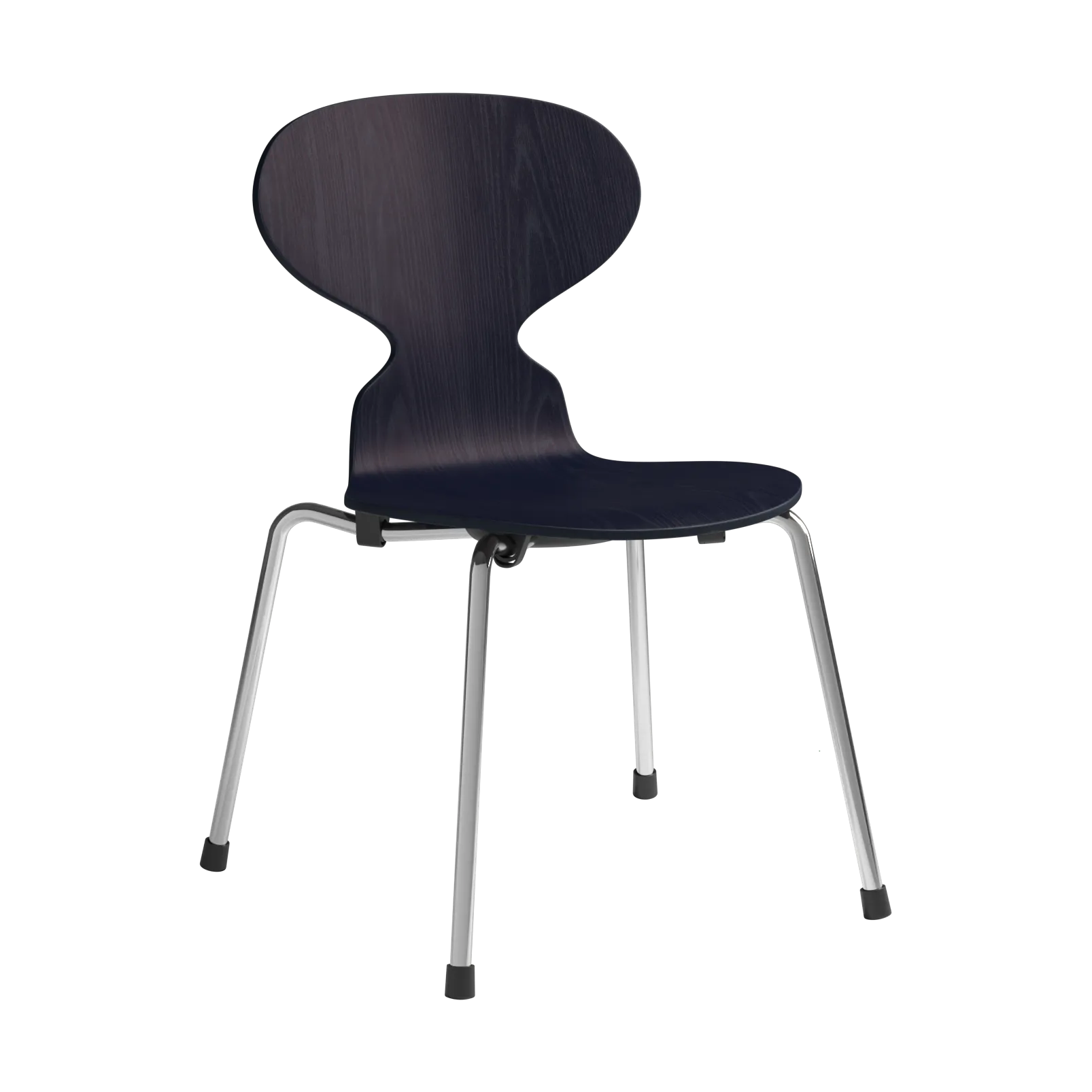 Chaise d'enfant Myran, Midnight blue frêne peint-chrome Fritz Hansen