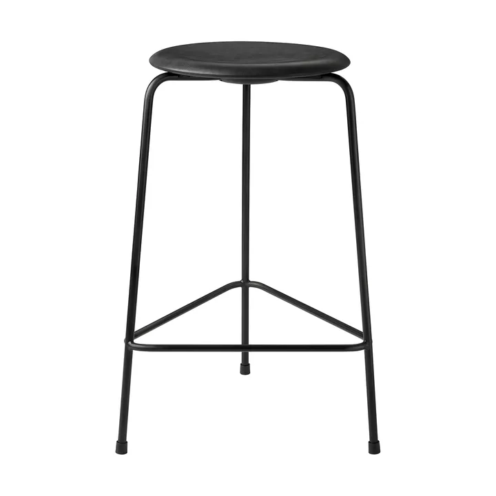 High Dot counter stool 3 pieds - Essential black-matt black - Fritz Hansen