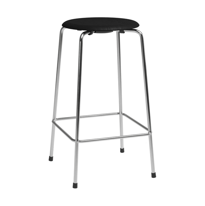 High Dot counter stool 4 pieds - Frêne noir-chrome - Fritz Hansen