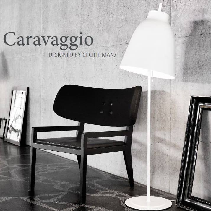 Lampadaire Caravaggio - blanc - Fritz Hansen