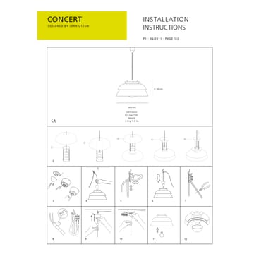 Lampe à suspension Concert blanc - P1 - Fritz Hansen