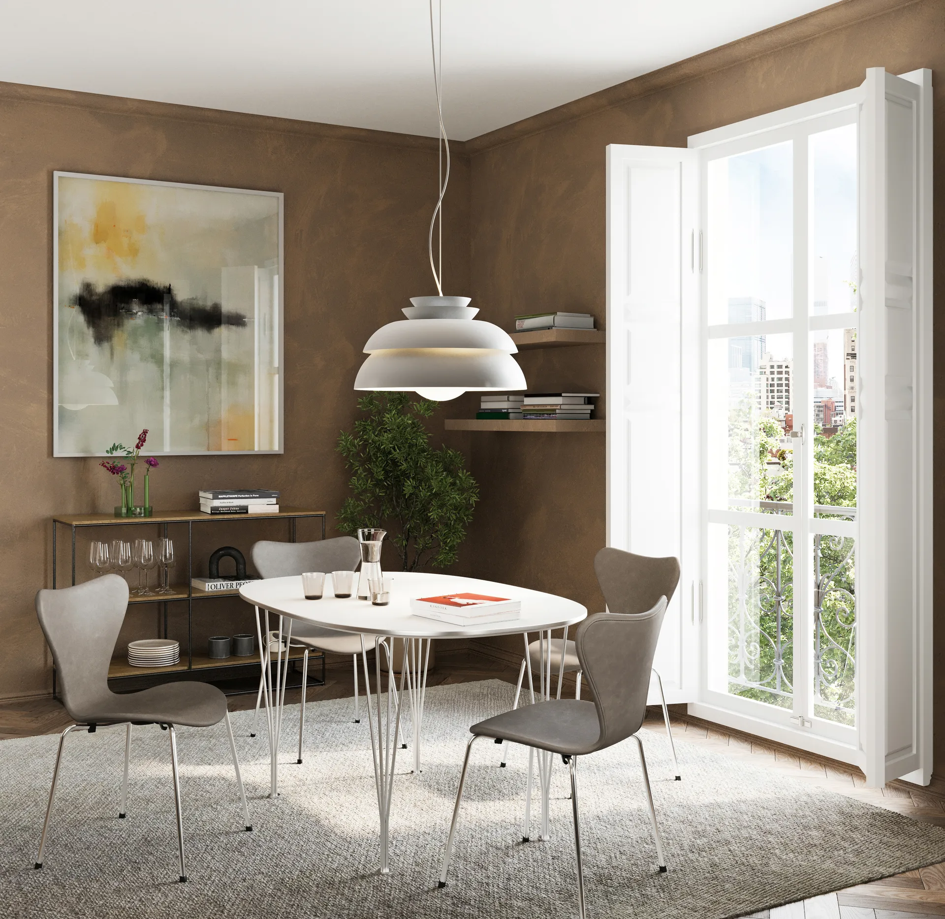 Lampe à suspension Concert blanc, P3 Fritz Hansen