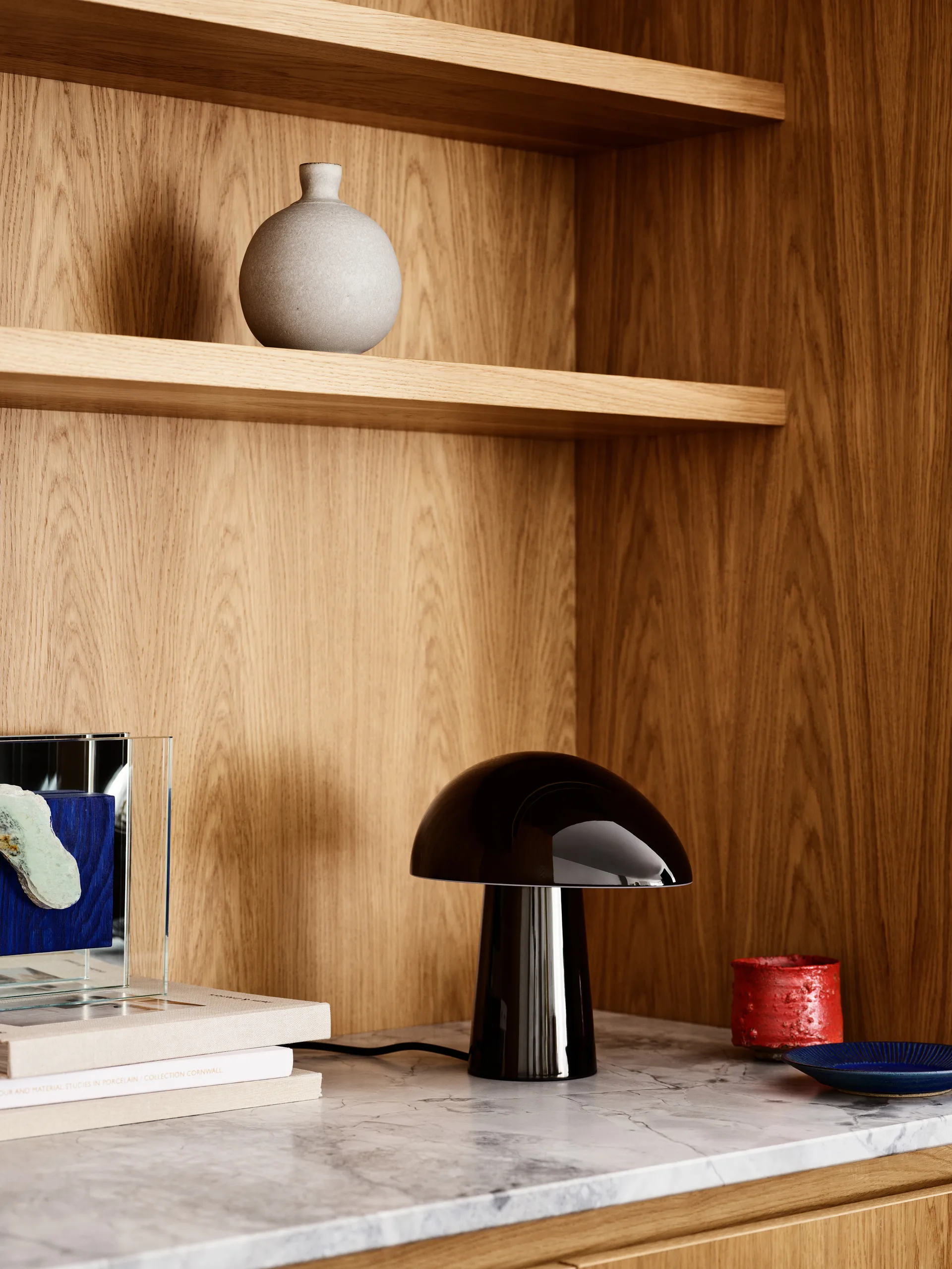 Lampe de table Night Owl steel, Black Fritz Hansen