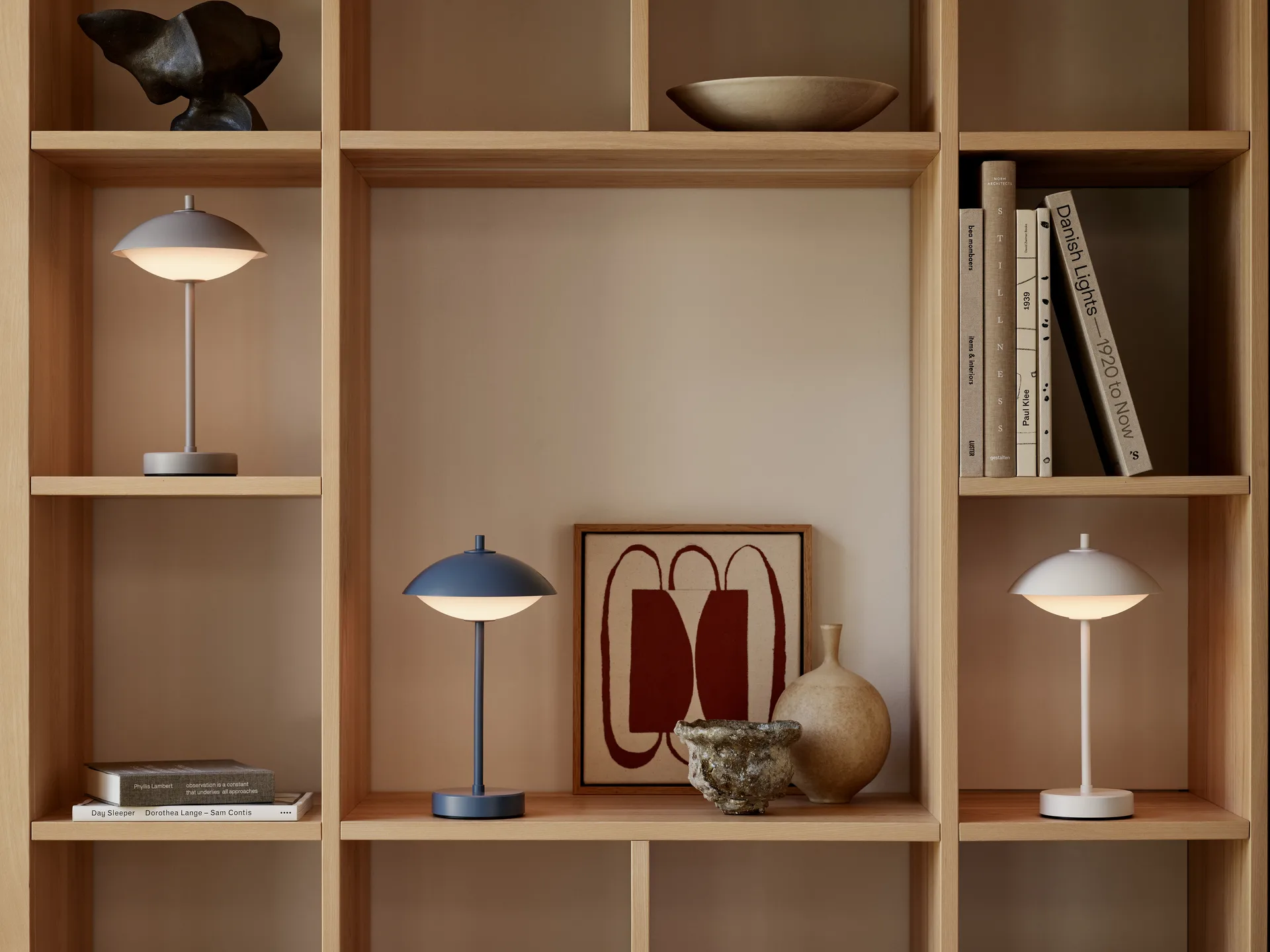 Lampe de table portable Clam 31 cm, White Fritz Hansen