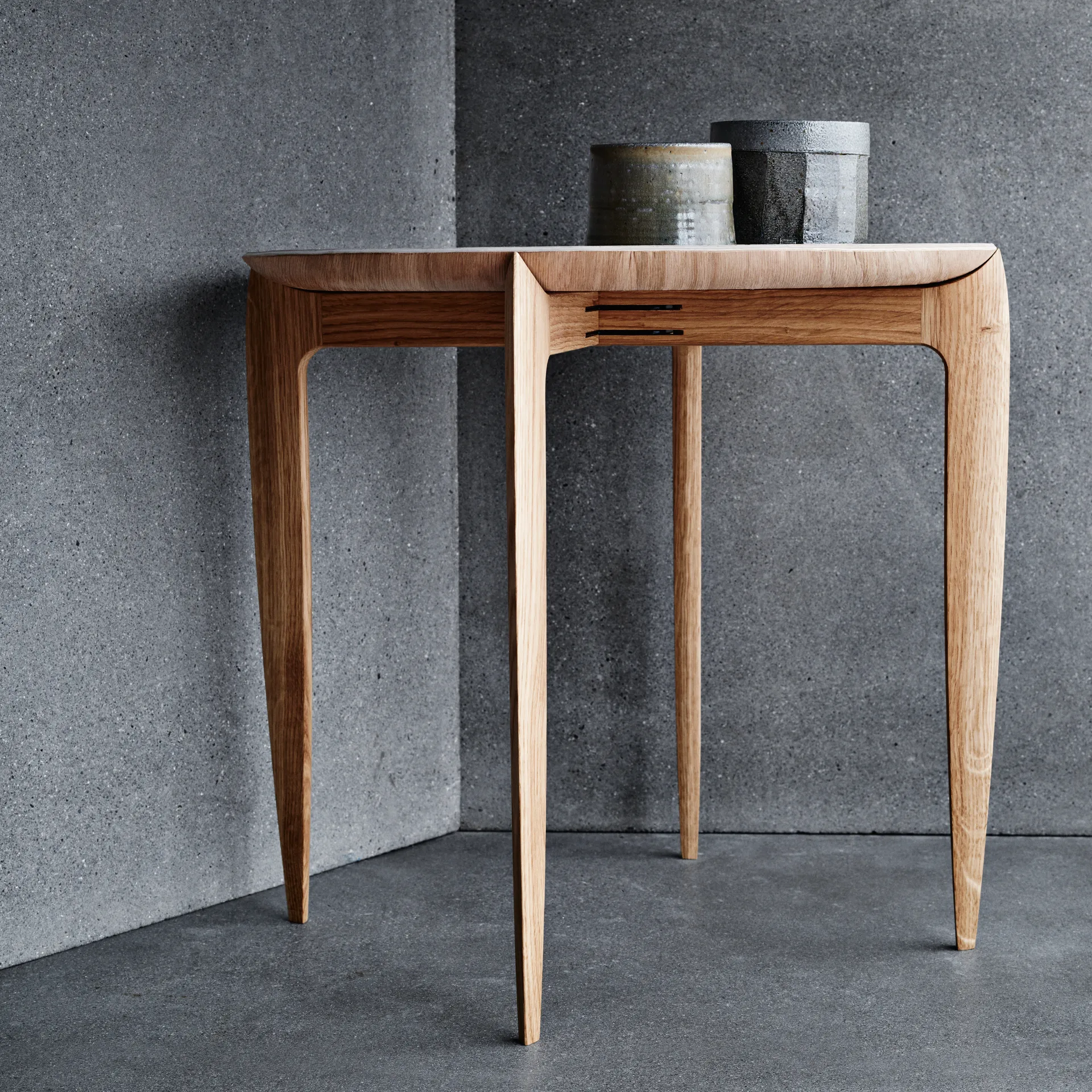 Plateau pliable Ø 45 cm, Chêne Fritz Hansen