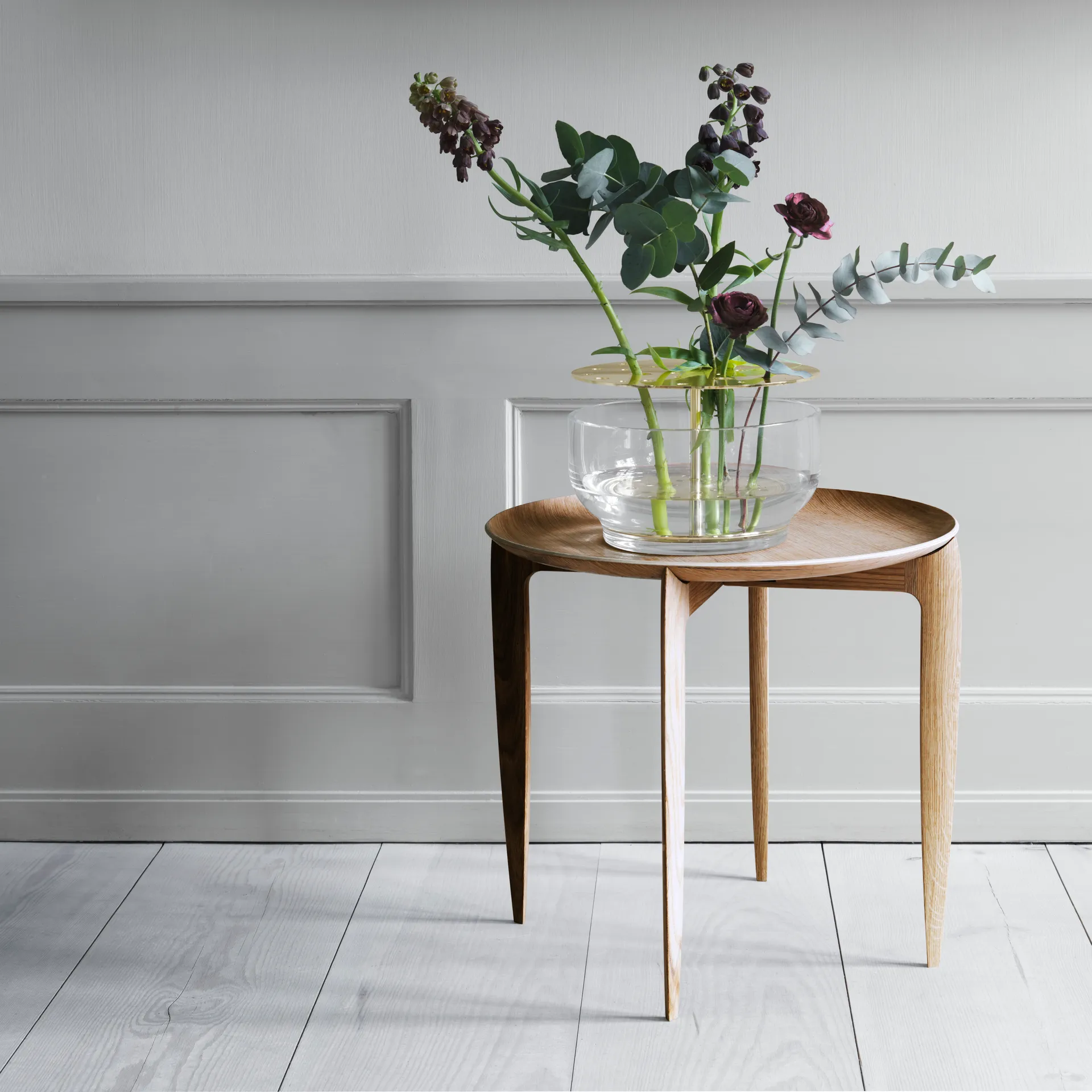 Plateau pliable Ø 45 cm, Chêne Fritz Hansen