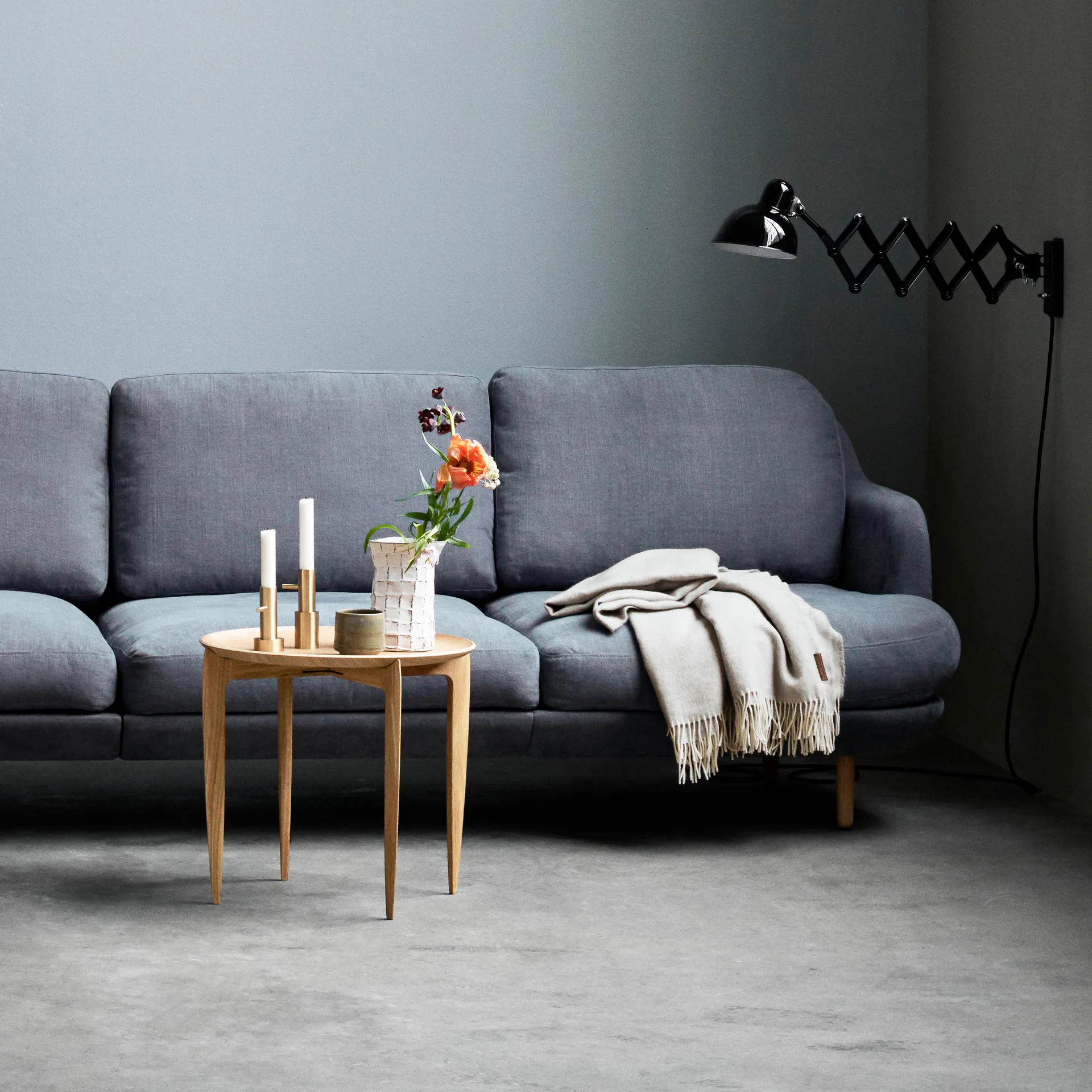 Plateau pliable Ø 45 cm, Chêne Fritz Hansen