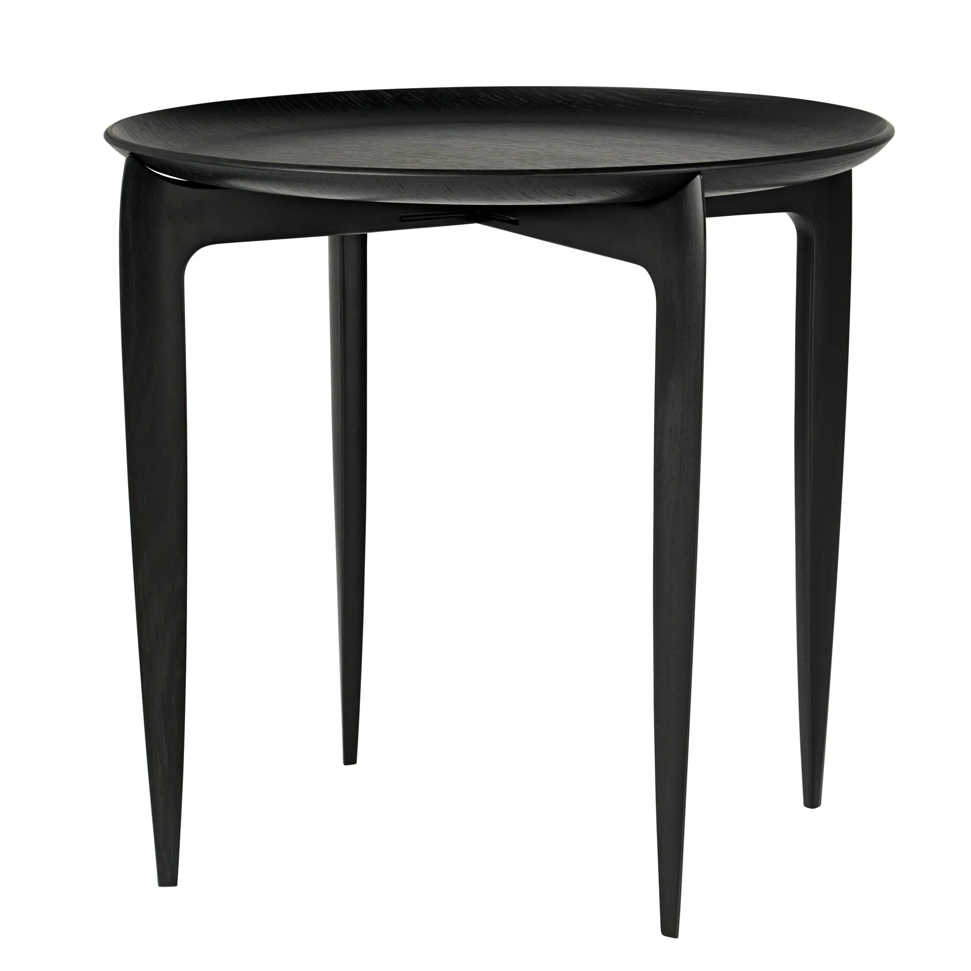 Plateau pliable Ø 45 cm, Noir Fritz Hansen