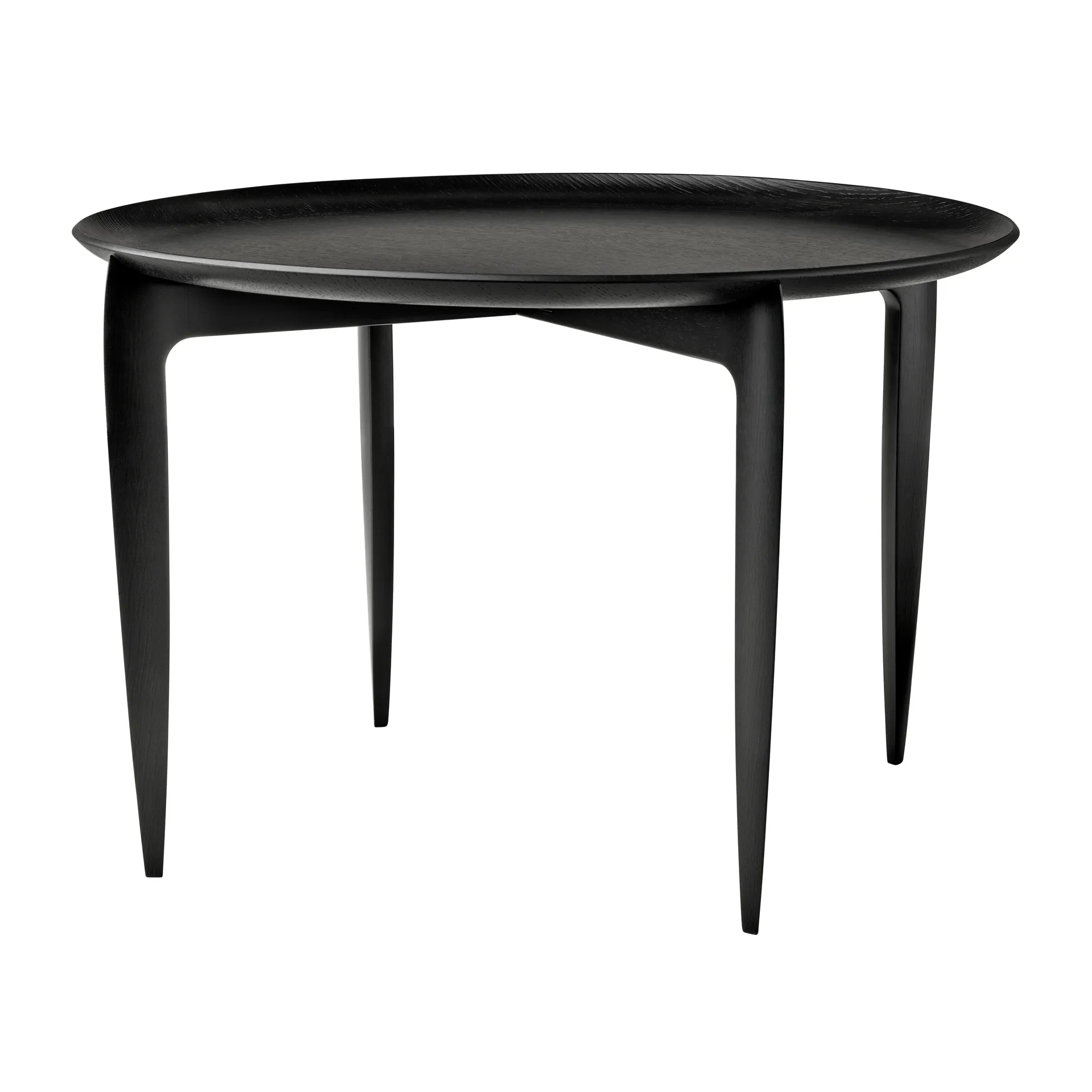Plateau pliable Ø60cm, Noir Fritz Hansen