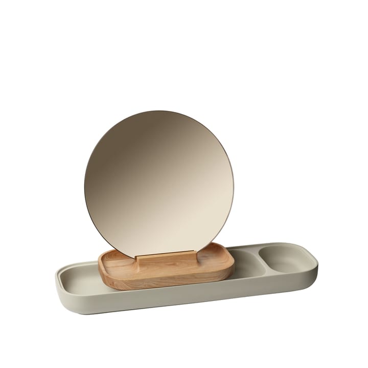 Rangement avec miroir Slide - Frêne-béton - Fritz Hansen