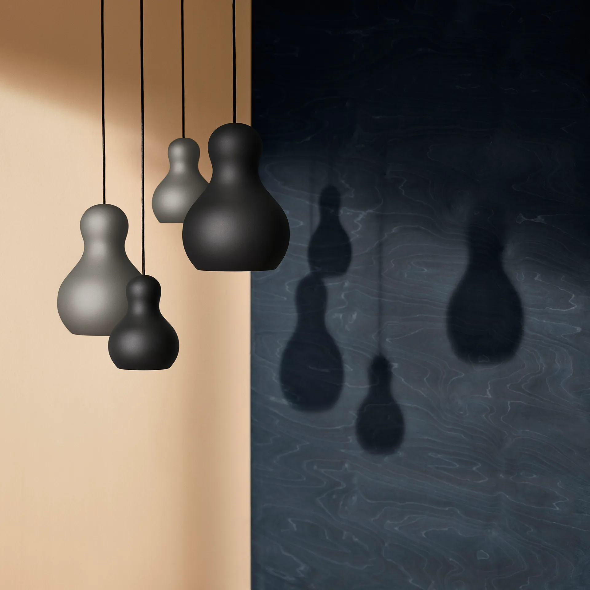 Suspension Calabash P2 mat, Grey meteor Fritz Hansen