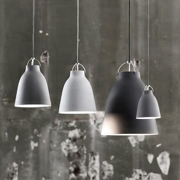 Suspension Caravaggio 1 - Blanc brillant-câble textile gris - Fritz Hansen