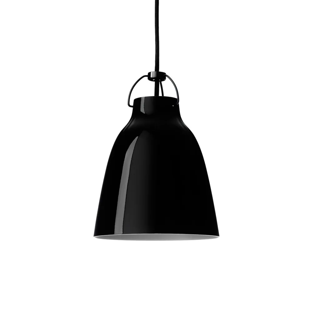 Suspension Caravaggio 1, Noir-câble textile noir Fritz Hansen