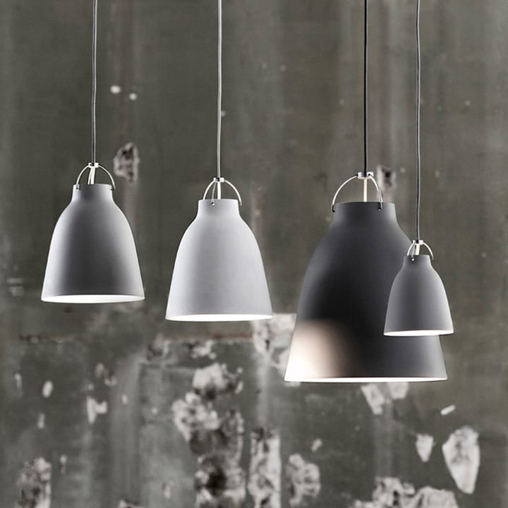Suspension Caravaggio 1, Noir-câble textile noir Fritz Hansen