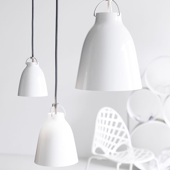 Suspension Caravaggio 1, Noir-câble textile noir Fritz Hansen