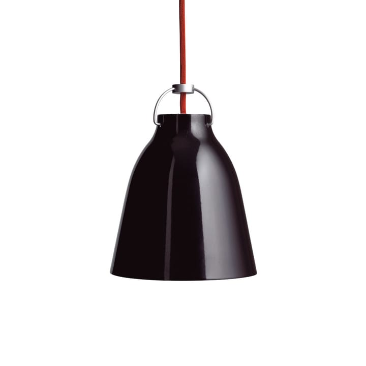 Suspension Caravaggio 1 - Noir-câble textile rouge - Fritz Hansen