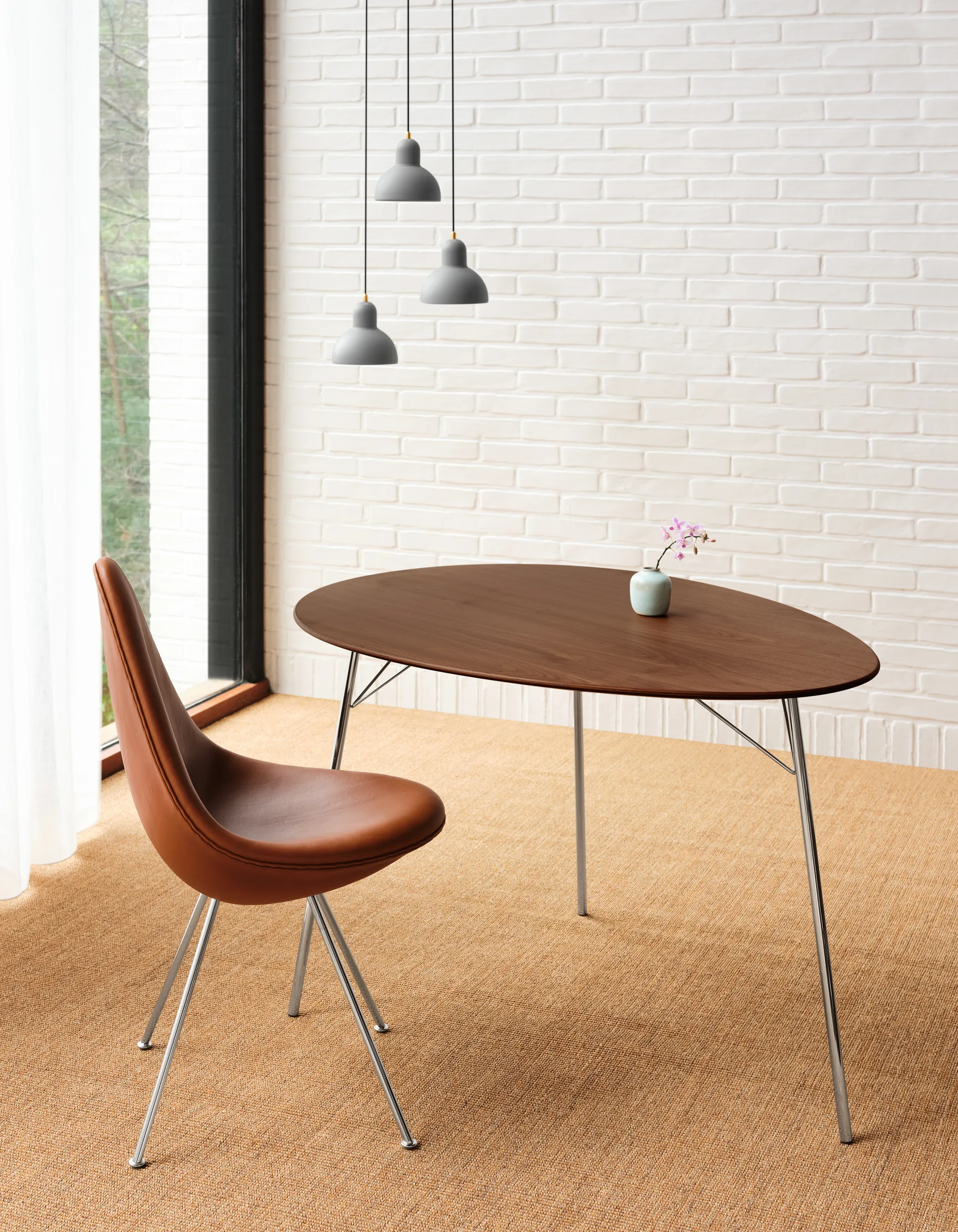 Suspension Kaiser Idell 6722-P, Easy Grey Fritz Hansen