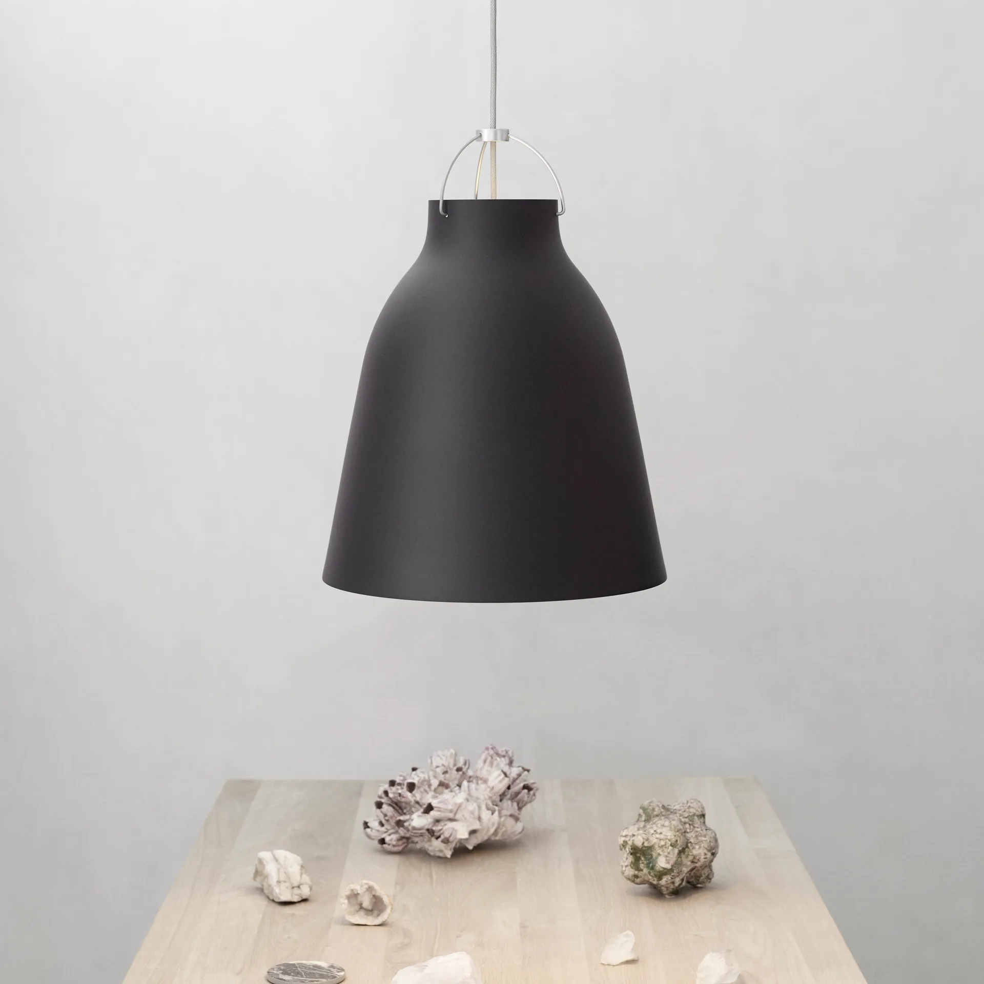 Suspension lumineuse Caravaggio P3 mat, Noir Fritz Hansen