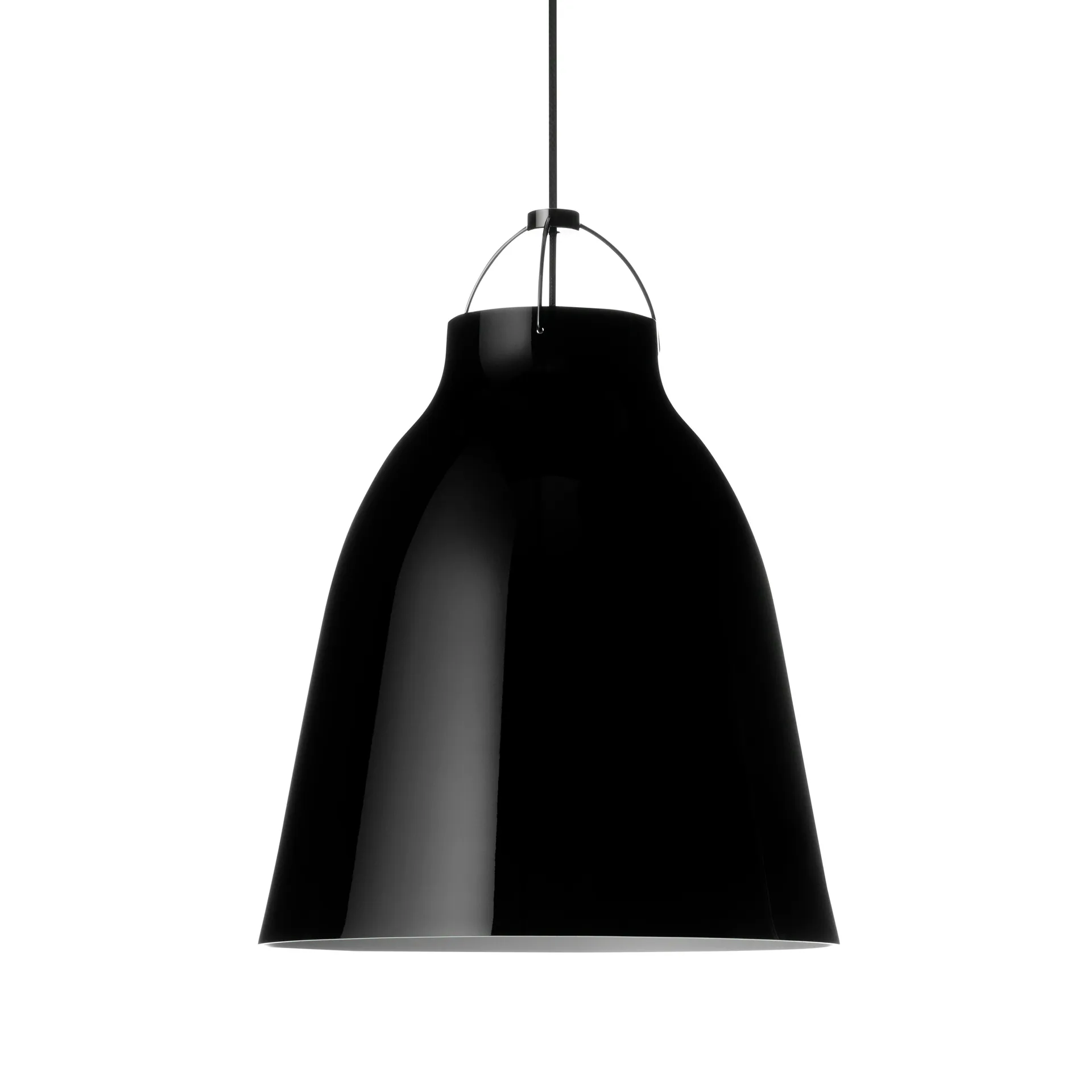 Suspension lumineuse Caravaggio P3, Noir-noir Fritz Hansen