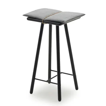 Tabouret de bar Georg bas - Chêne laqué noir - Fritz Hansen
