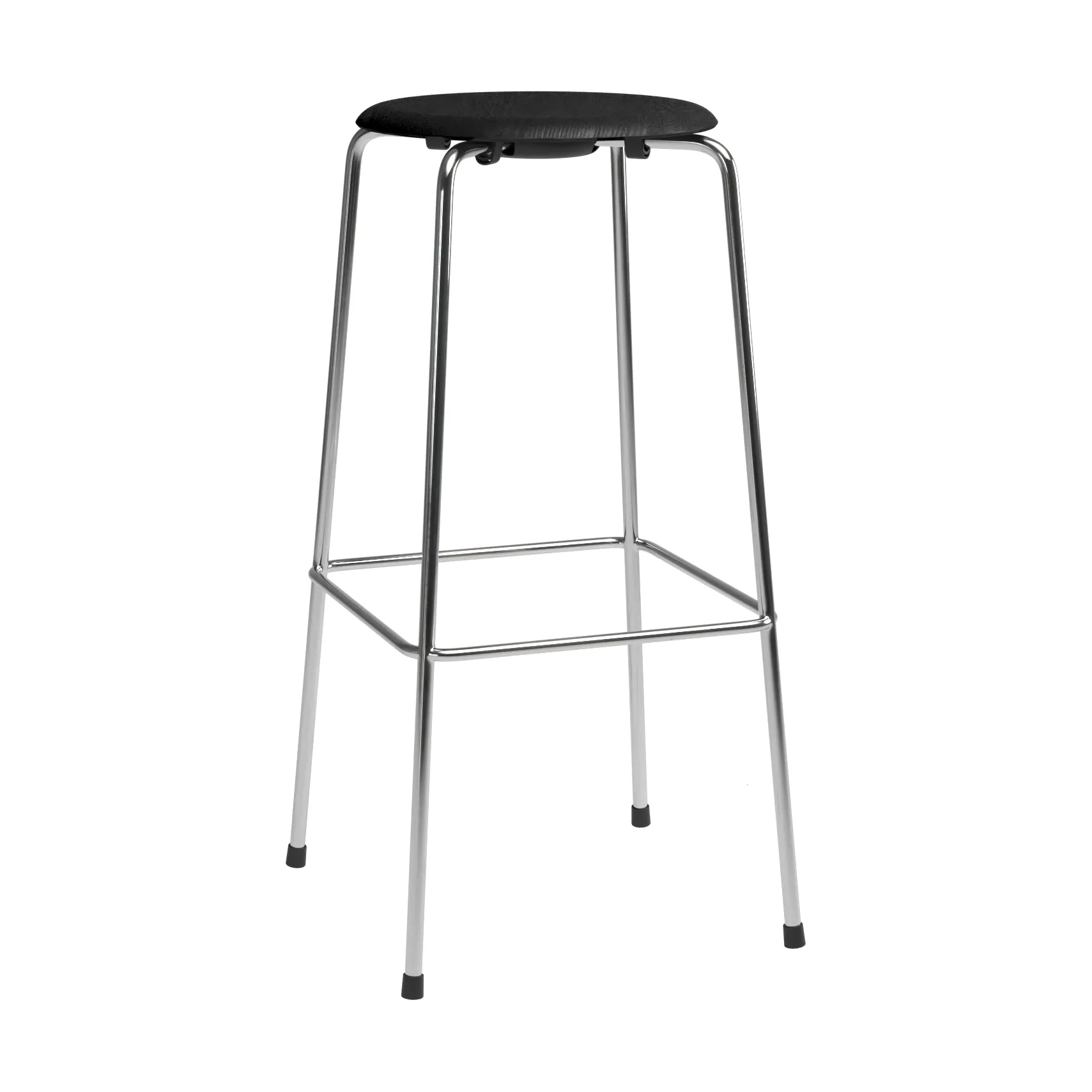 Tabouret de bar High Dot, Frêne noir-chrome Fritz Hansen