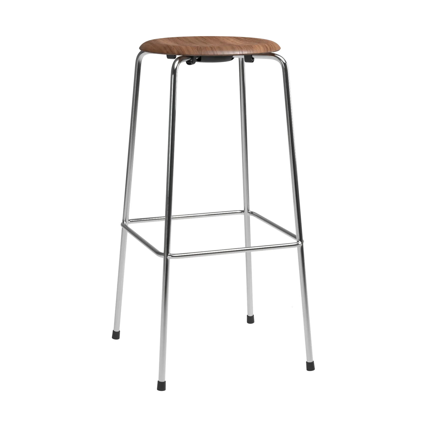 Tabouret de bar High Dot, Noyer-chrome Fritz Hansen