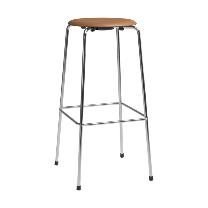 Tabouret de bar High Dot - Wild cuir walnut-chrome - Fritz Hansen