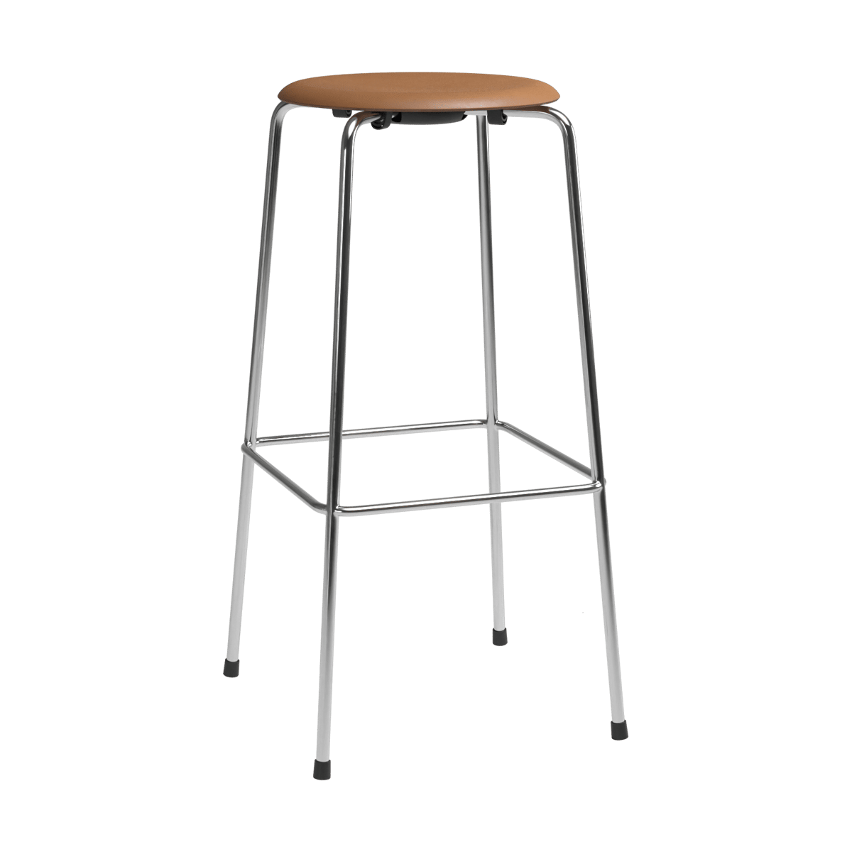 Fritz Hansen Tabouret de bar High Dot Wild cuir walnut-chrome
