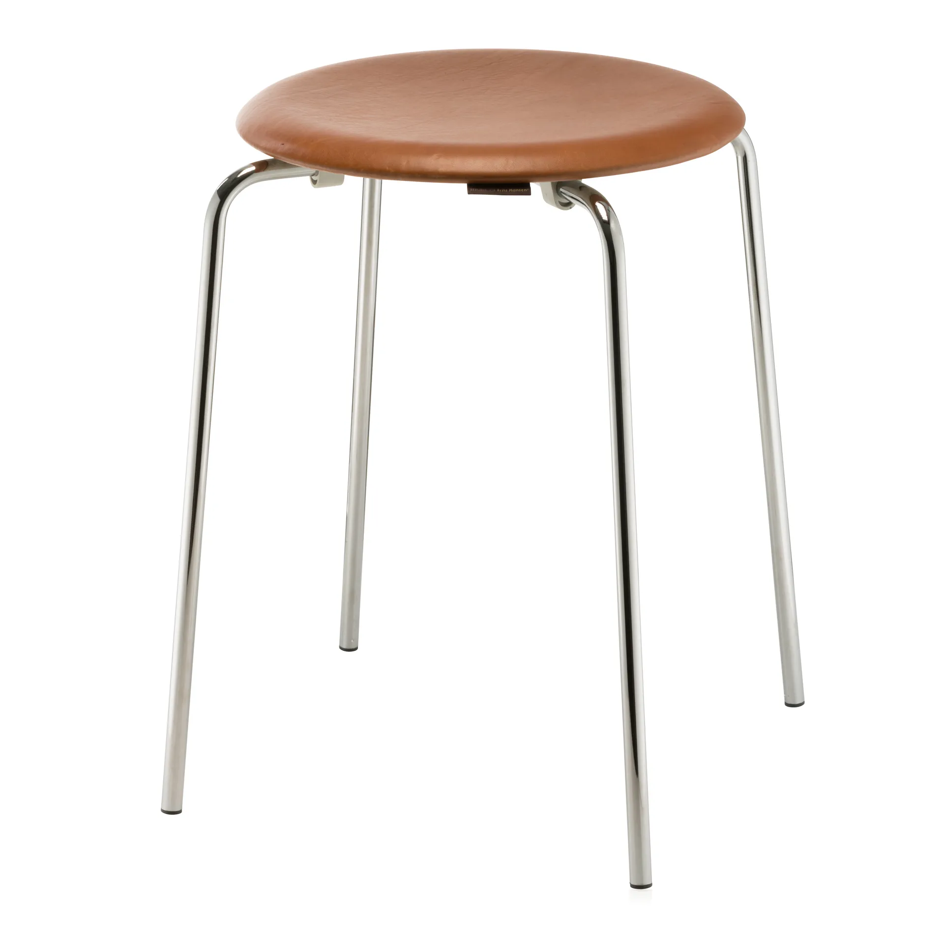 Tabouret en cuir Dot, Noyer Fritz Hansen