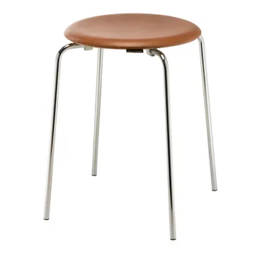Tabouret en cuir Dot - Wild leather walnut - Fritz Hansen