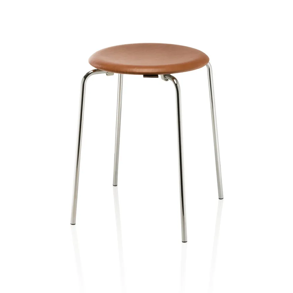 Tabouret en cuir Dot, Wild leather walnut Fritz Hansen