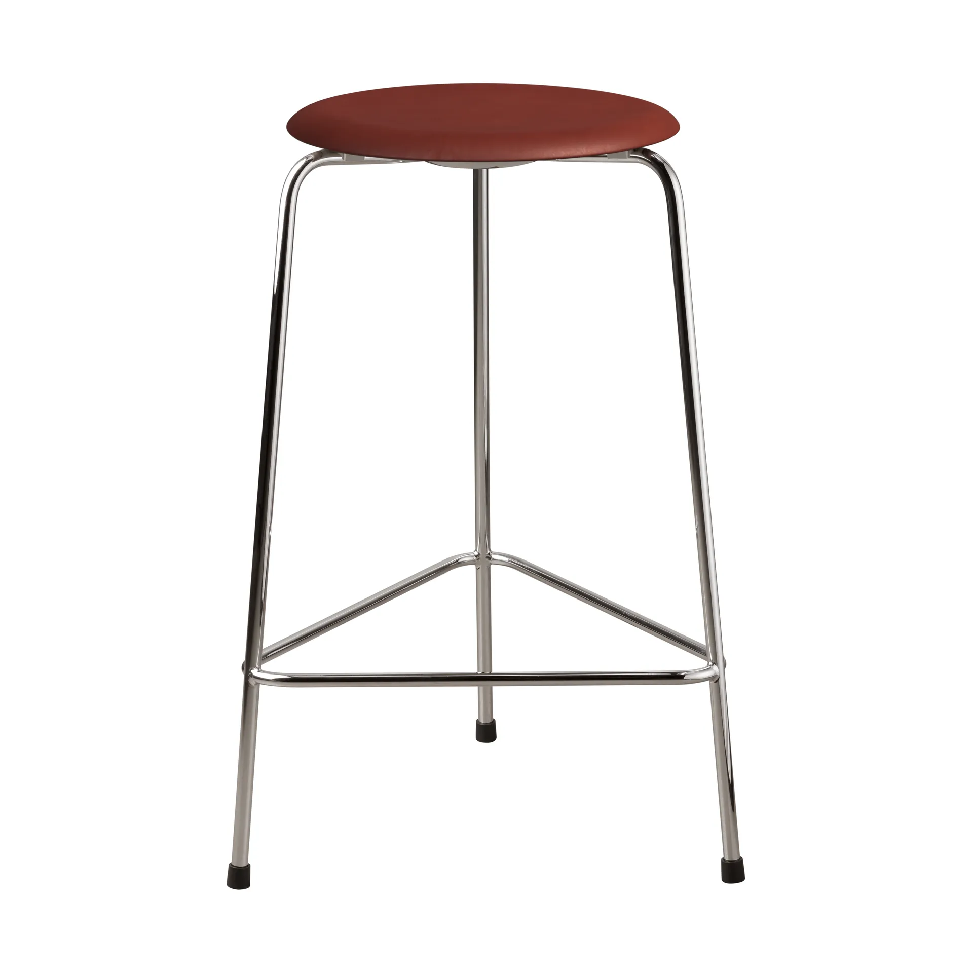 Tabouret haut en cuir Dot, Chestnut Fritz Hansen