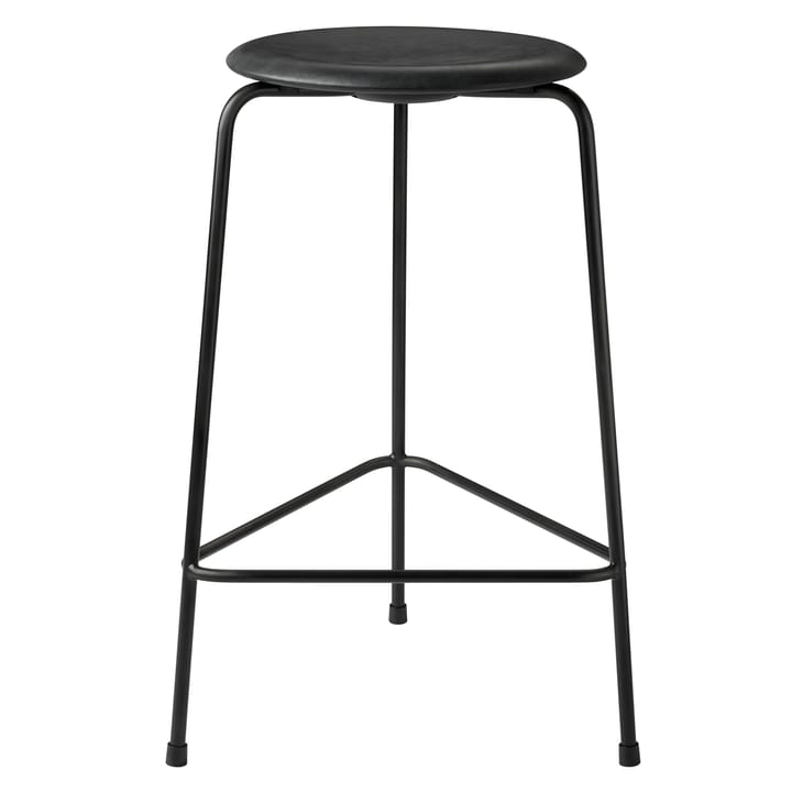 Tabouret haut en cuir Dot - Noir cow-boy - Fritz Hansen