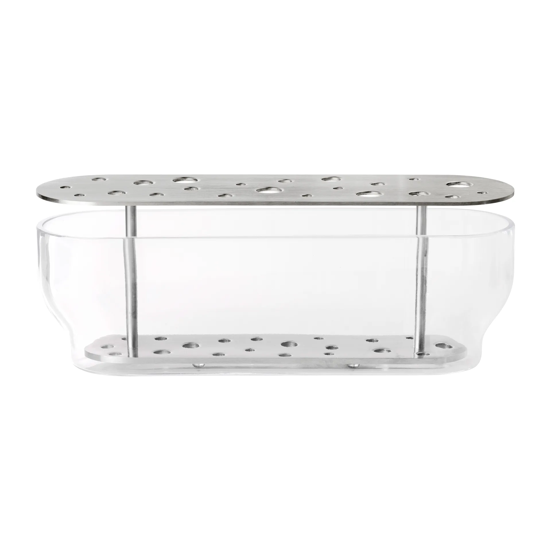 Vase Ikebana acier inoxydable, Long Fritz Hansen