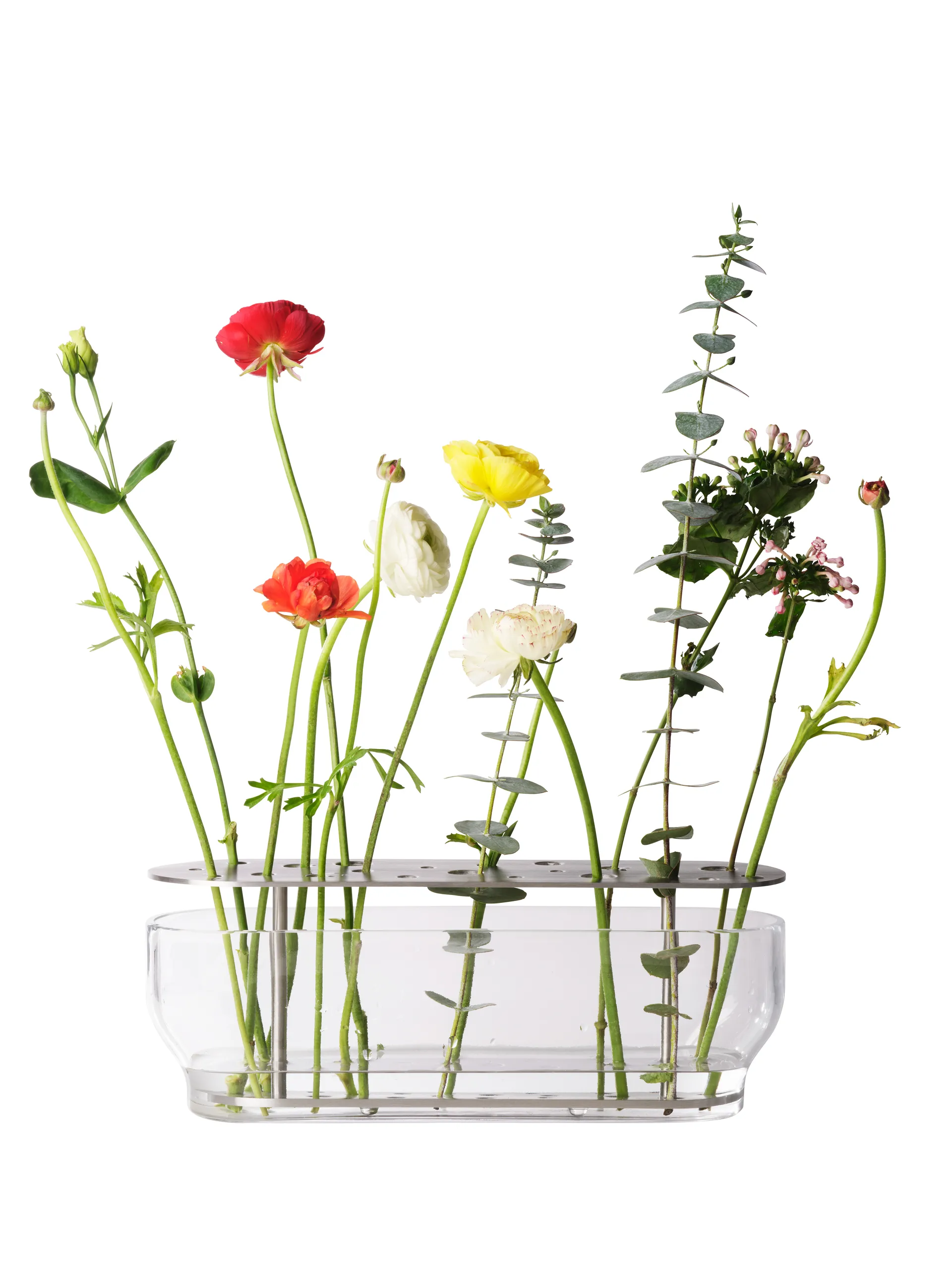 Vase Ikebana acier inoxydable, Long Fritz Hansen