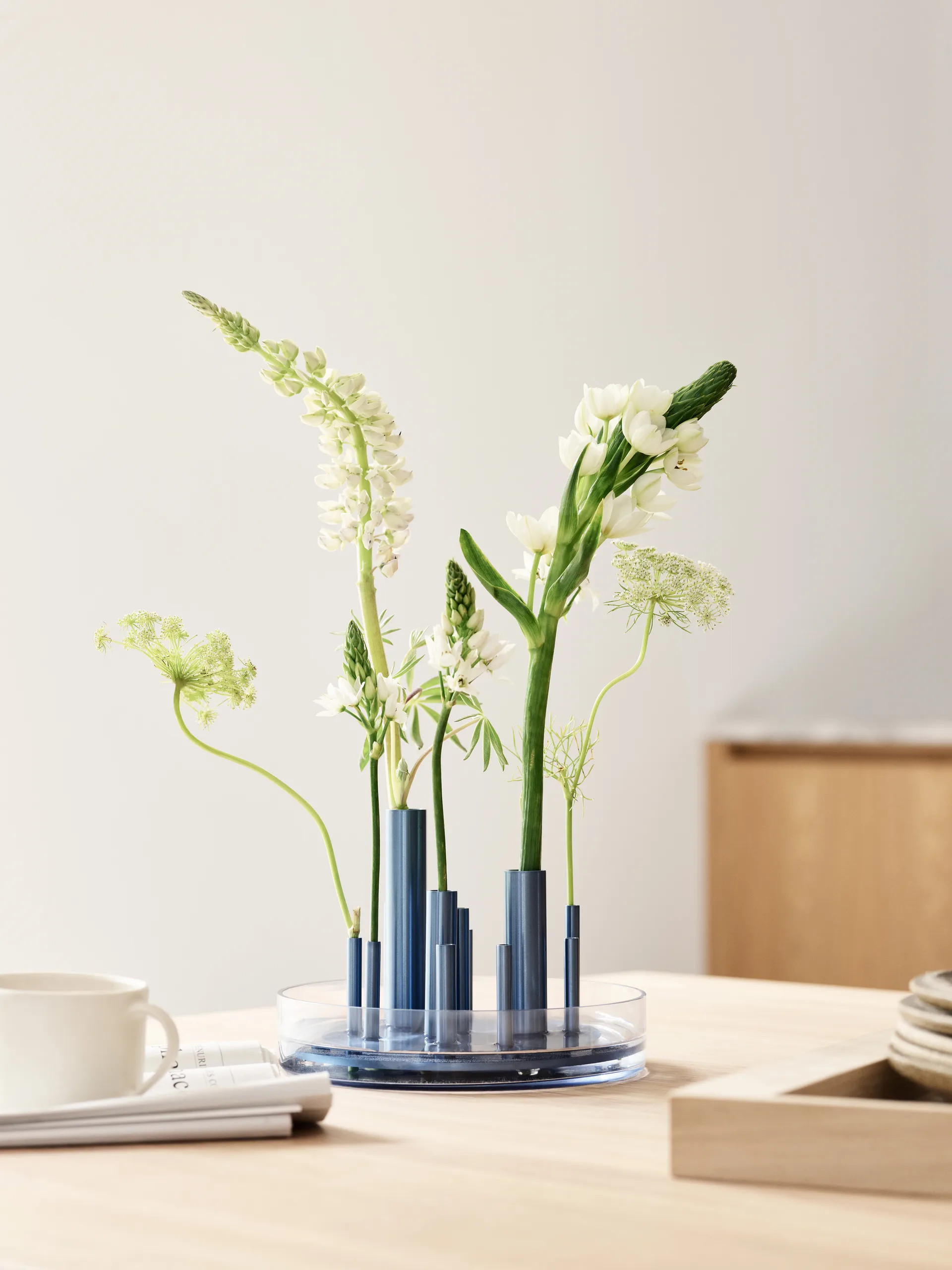 Vase Ikeru low, Dusk blue Fritz Hansen