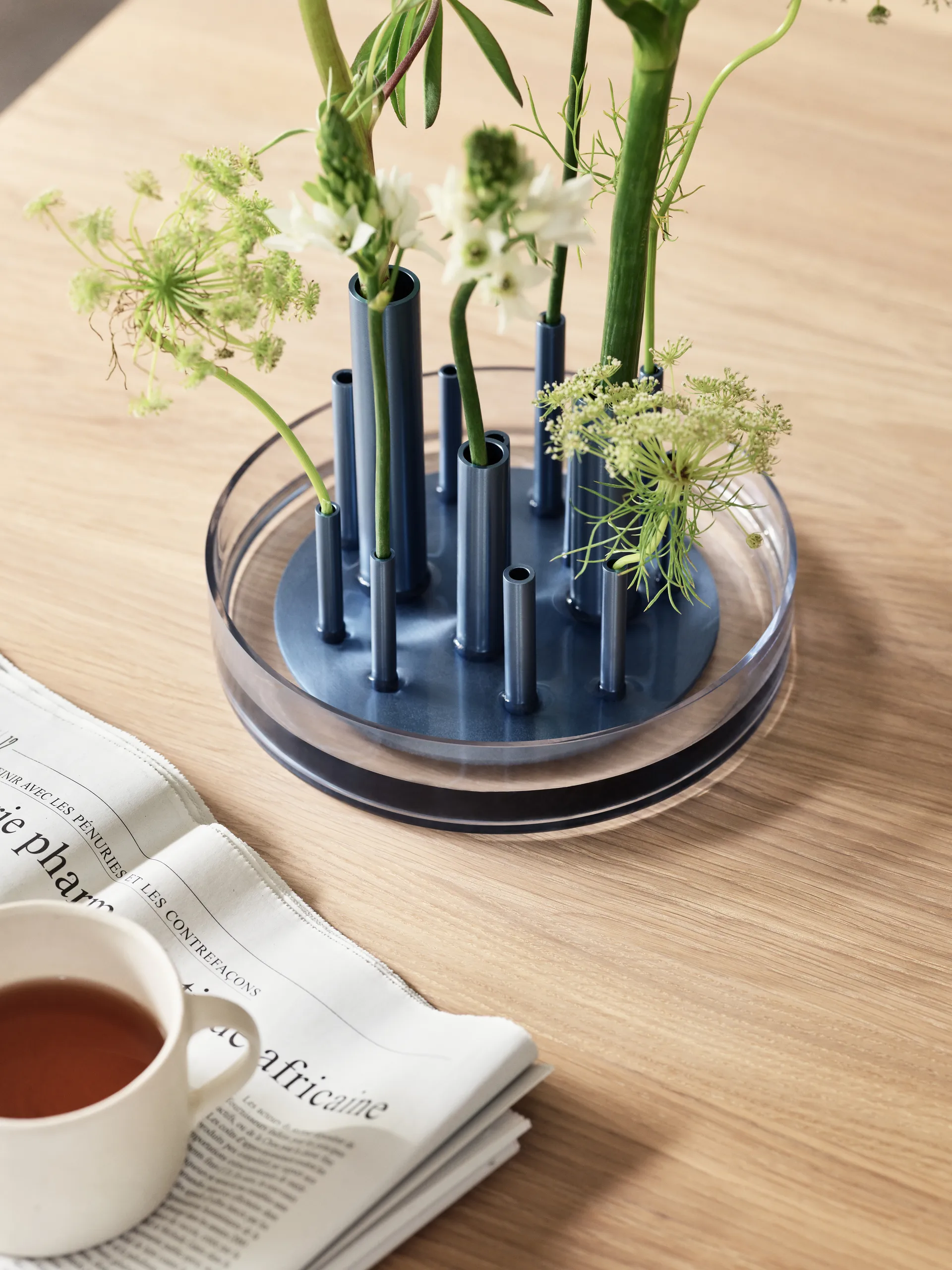 Vase Ikeru low, Dusk blue Fritz Hansen