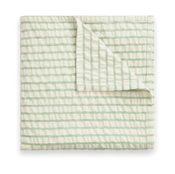 Couverture d'emmaillotage Stripe Emerald Seersucker, 110x110 cm Garbo&Friends