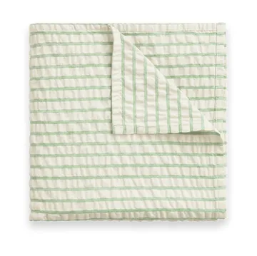Couverture d'emmaillotage Stripe Emerald Seersucker - 110x110 cm - Garbo&Friends
