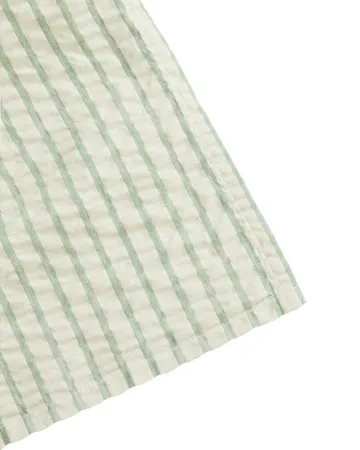 Couverture d'emmaillotage Stripe Emerald Seersucker - 110x110 cm - Garbo&Friends