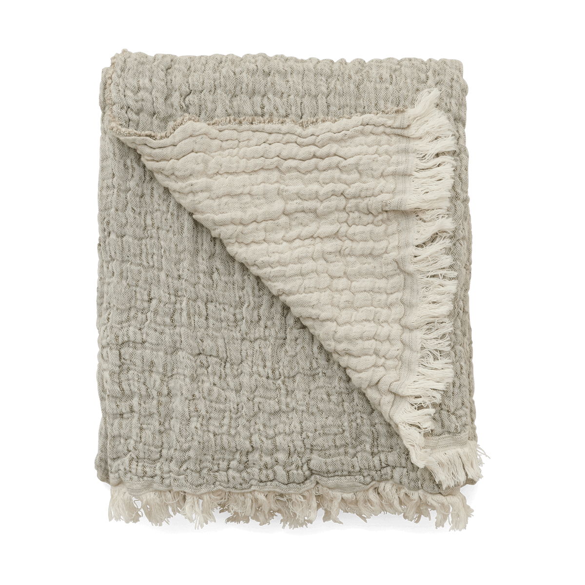 Garbo&Friends Couverture Mellow 130x170 cm Kale | Design Scandinave | Plaids & couvertures en coton | Beige