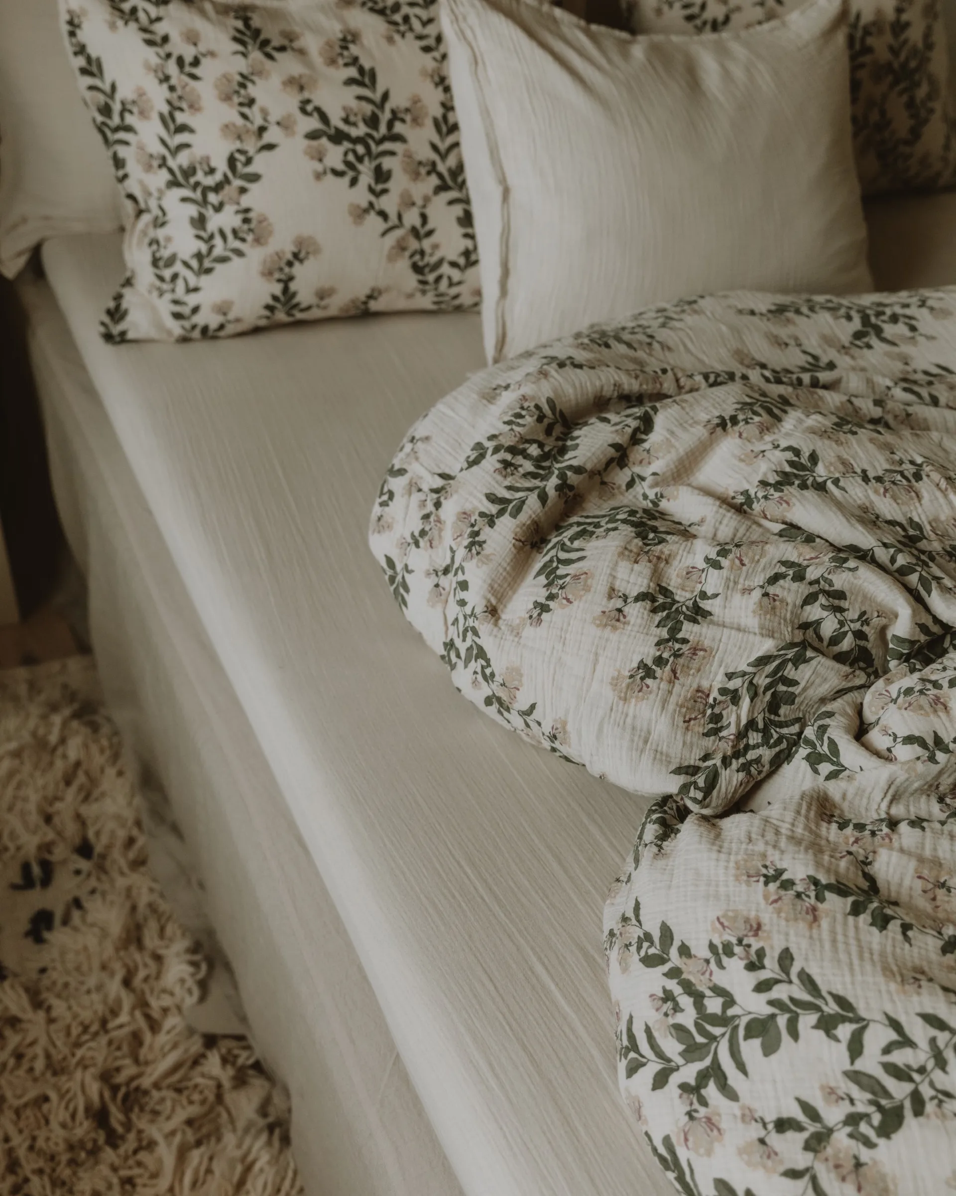 Drap-housse Eggshell Muslin, 140x200x30 cm Garbo&Friends