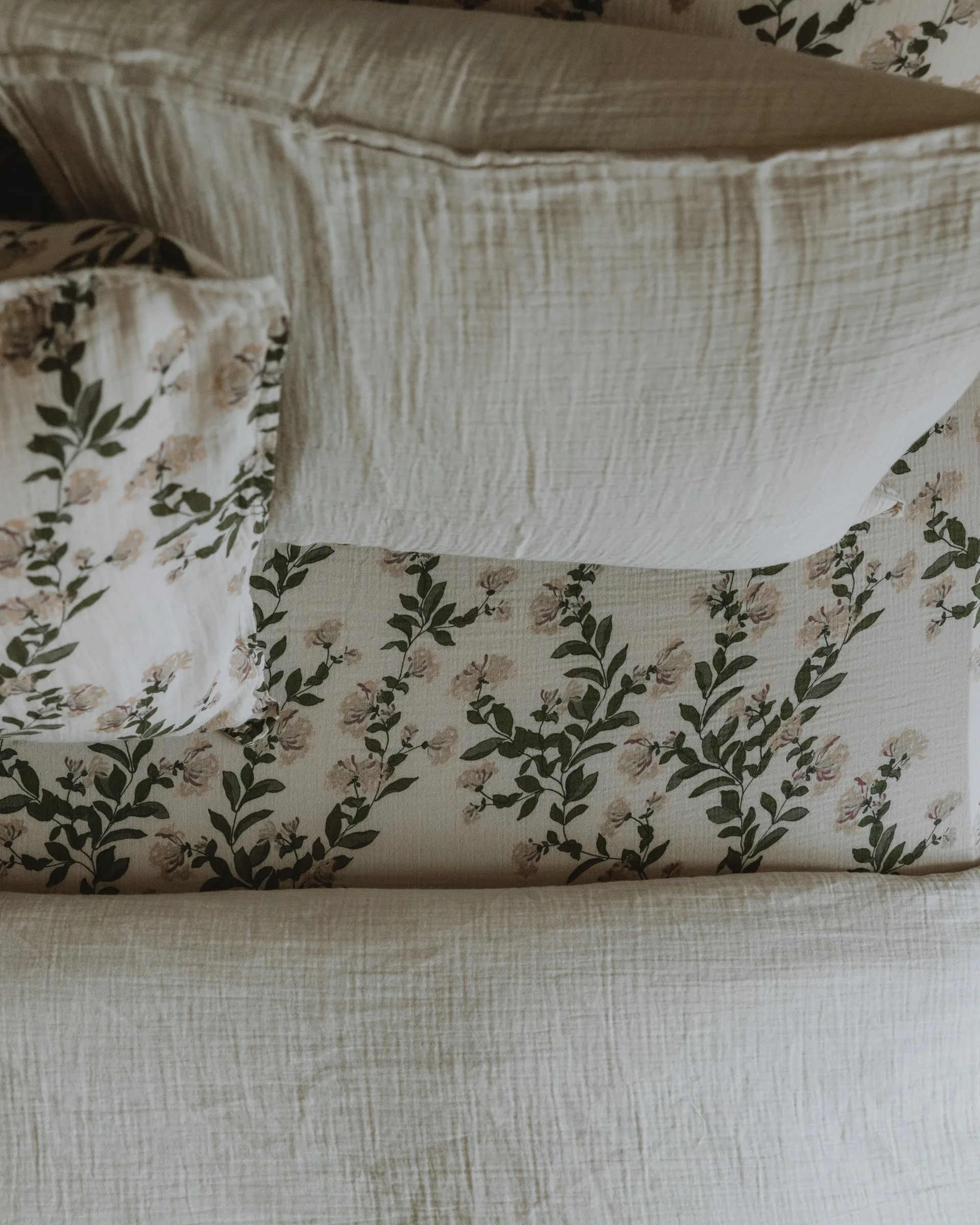 Drap-housse Honeysuckle Muslin, 160x200x30 cm Garbo&Friends