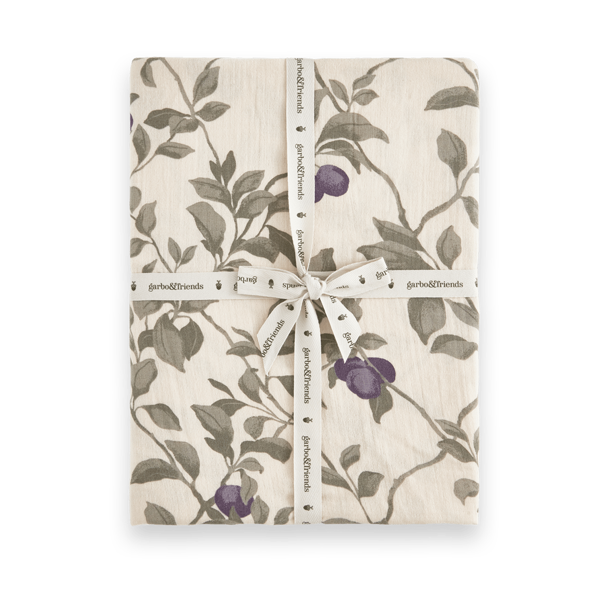 Garbo&Friends Drap-housse Plum Muslin 60x120x20 cm | Design Scandinave | Draps de lit | Beige