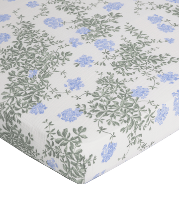 Drap-housse Plumbago Muslin - 60x120x20 cm - Garbo&Friends