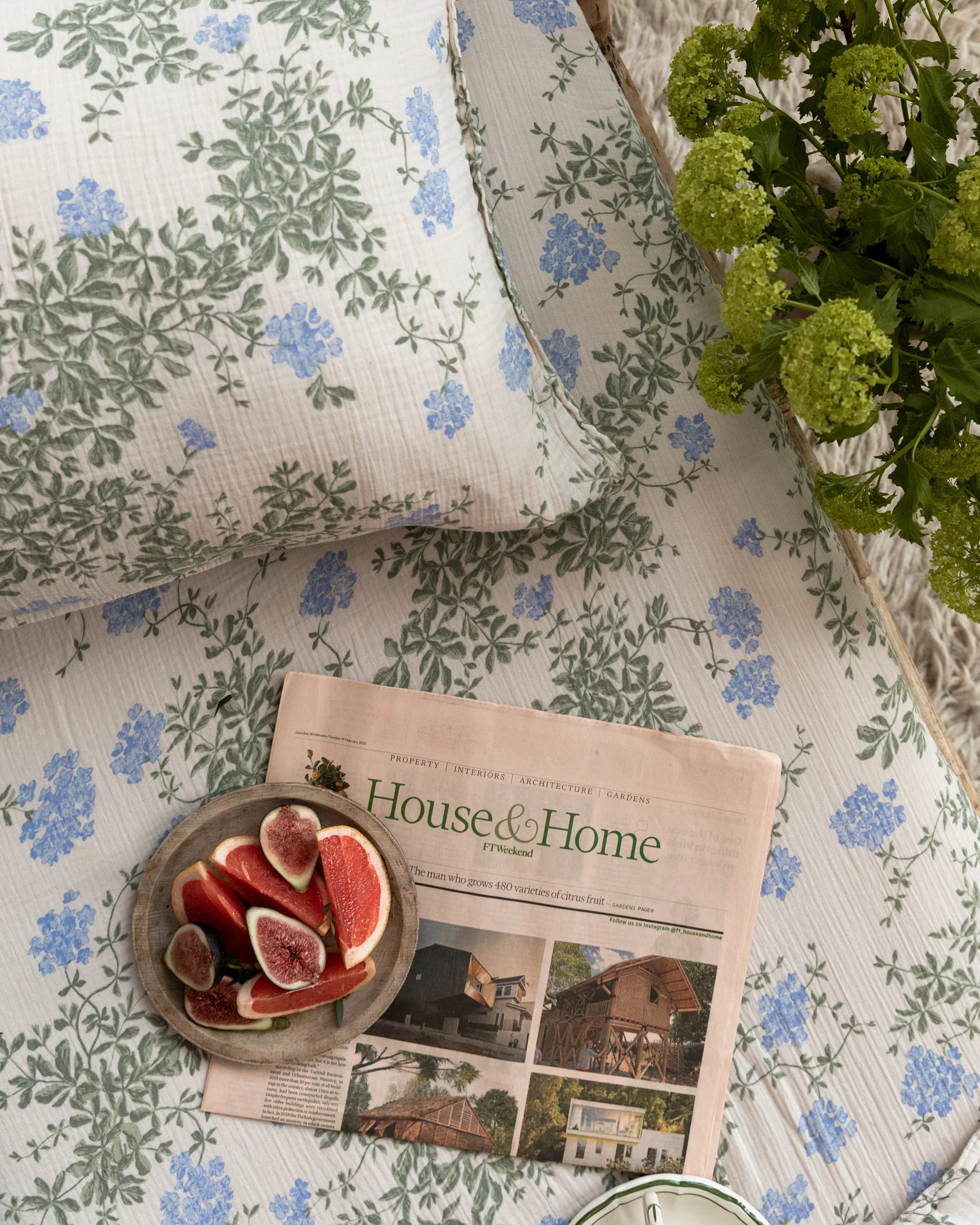 Drap-housse Plumbago Muslin, 90x200x30 cm Garbo&Friends